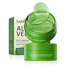 Lot de 60 masques pour les yeux à l'aloe vera et au collagène