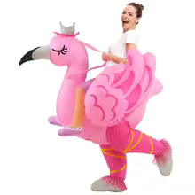 Déguisement gonflable pour adultes en forme de coq, licorne ou flamant rose